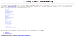 Desktop Screenshot of lists.essential.org